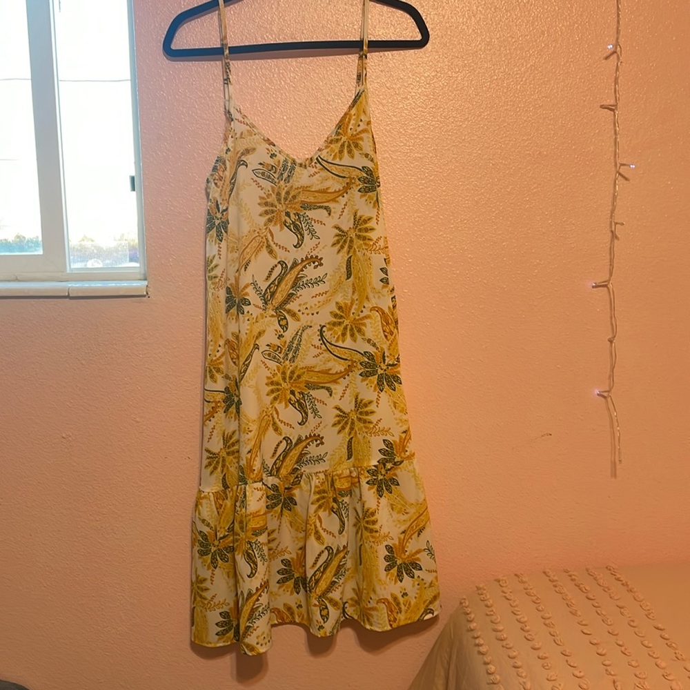 Yellow floral sun dress